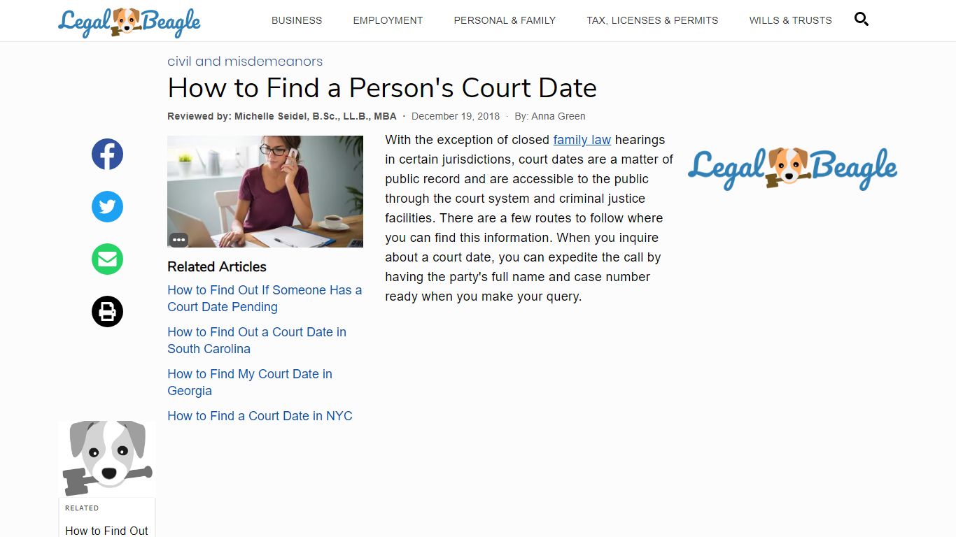 How to Find a Person's Court Date | Legal Beagle